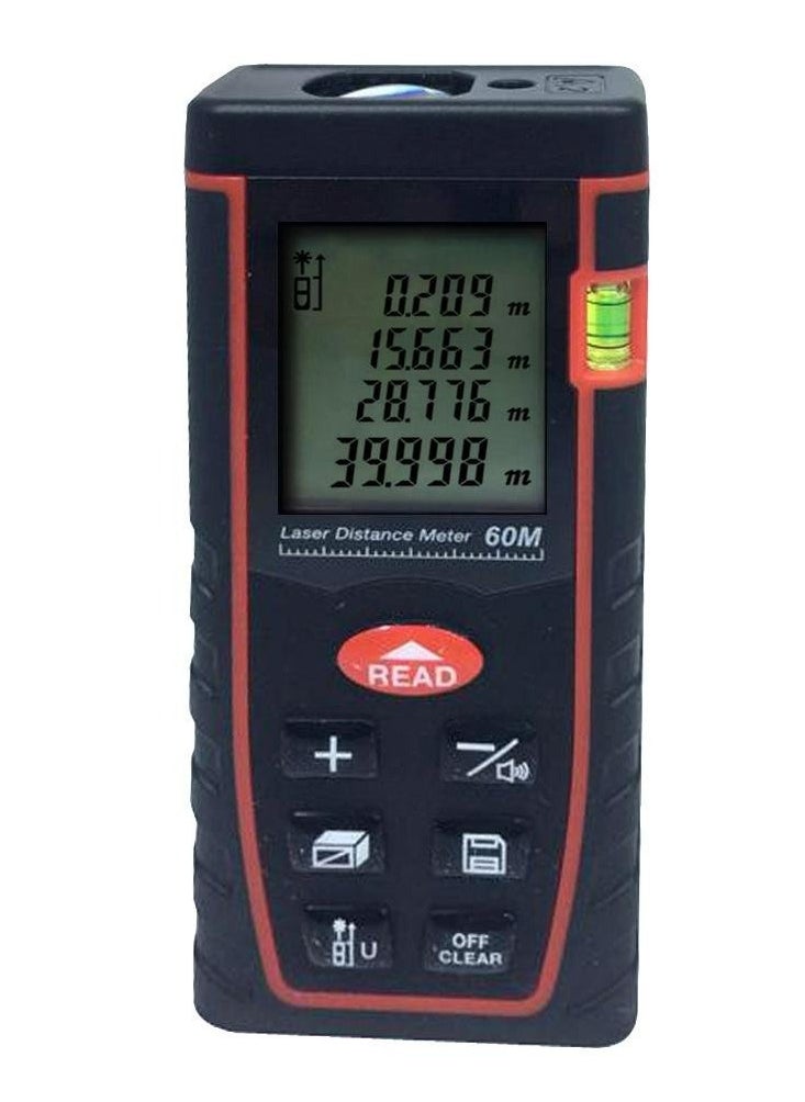 60M Laser Distance Meter SW-TM60 – Digital Rangefinder with Dual Mode, Self-Locking, High Precision Measurement ±2mm, Backlit Display, Multifunctional Measuring Tape for Construction & DIY