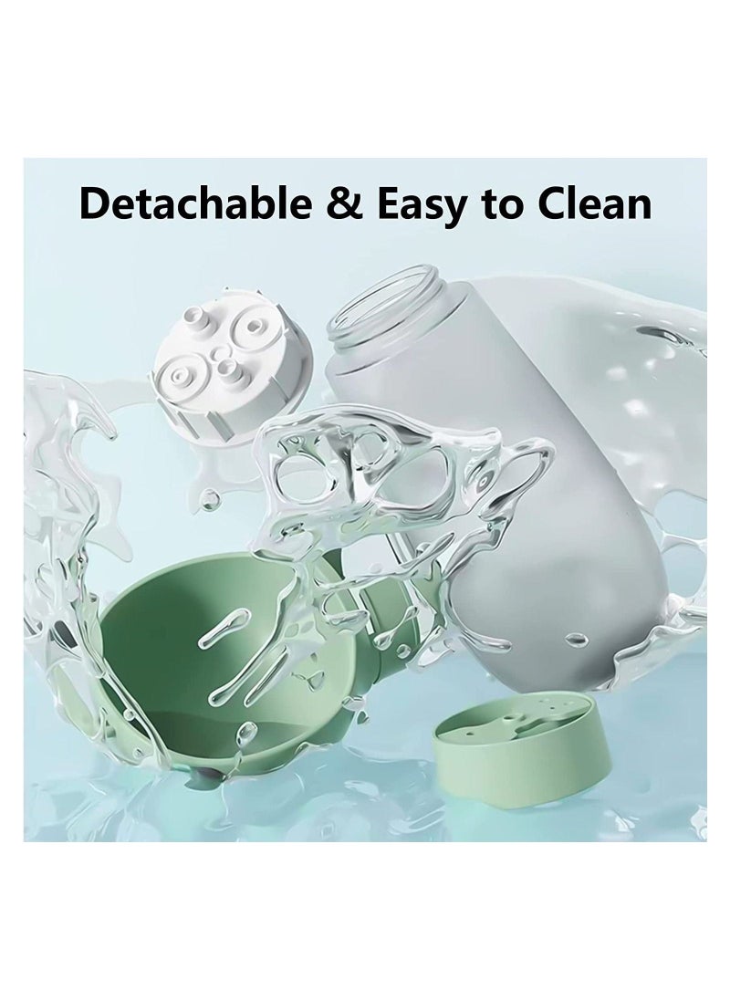 Dog Water Bottles for Walking, Portable Pet Water Bottle Dispenser with Food Container, Leak Proof Pet Drinking Bottle Dog Travel Water Bottle for Outdoor Hiking and Travel(19oz,Green)