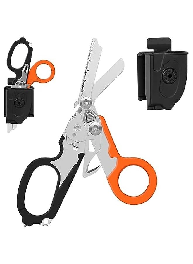 Trauma Shears Emergency Response Shears, Stainless Steel Foldable Scissors Pliers, Outdoor Camping Rescue Scissors Tools