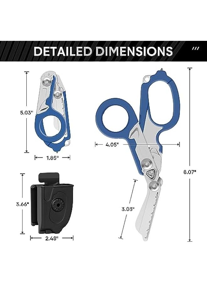 Trauma Shears Emergency Response Shears, Stainless Steel Foldable Scissors Pliers, Outdoor Camping Rescue Scissors Tools