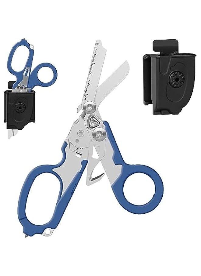 Trauma Shears Emergency Response Shears, Stainless Steel Foldable Scissors Pliers, Outdoor Camping Rescue Scissors Tools