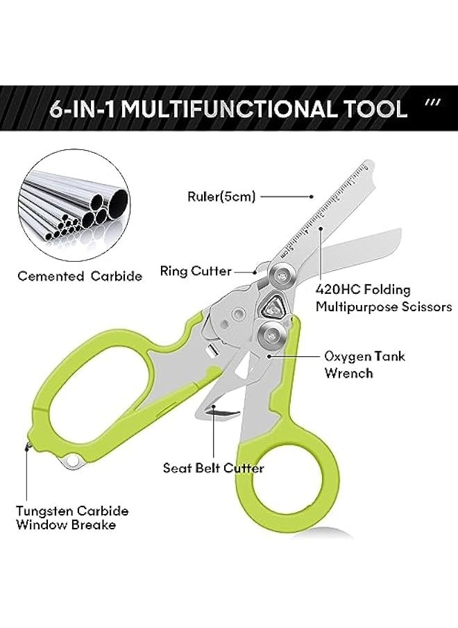 Trauma Shears Emergency Response Shears, Stainless Steel Foldable Scissors Pliers, Outdoor Camping Rescue Scissors Tools