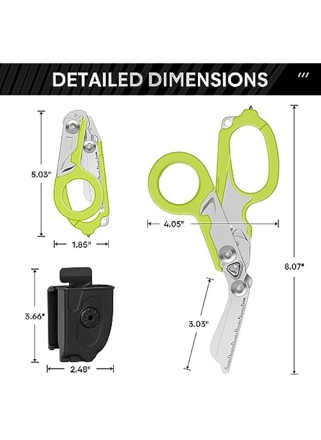 Trauma Shears Emergency Response Shears, Stainless Steel Foldable Scissors Pliers, Outdoor Camping Rescue Scissors Tools