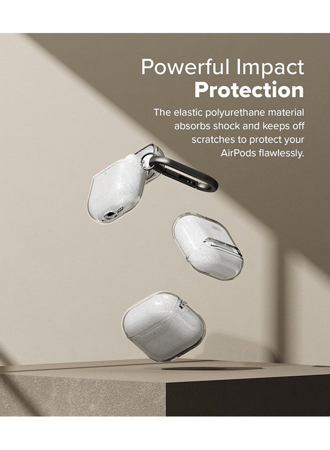 Air Case for AirPods 4 Case, Sparkle Bling Minimalistic Sleek Lightweight Flexible TPU Cover for AirPods 4th Generation (2024)- Glittler Clear