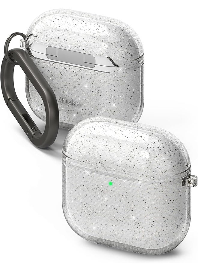 Air Case for AirPods 4 Case, Sparkle Bling Minimalistic Sleek Lightweight Flexible TPU Cover for AirPods 4th Generation (2024)- Glittler Clear