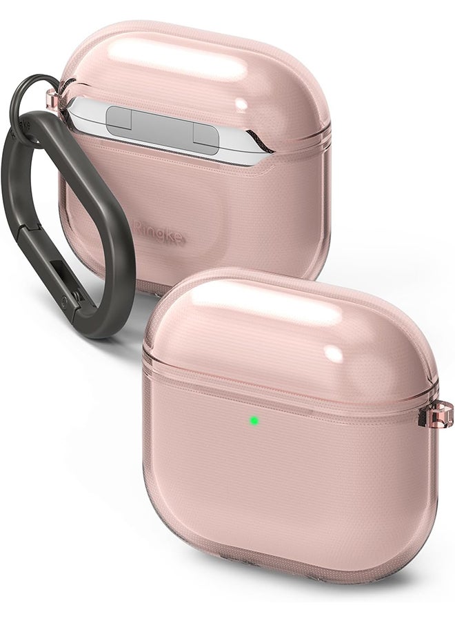 Air Case for AirPods 4 Case, Sparkle Bling Minimalistic Sleek Lightweight Flexible Anti-Scratch TPU Cover for AirPods 4th Generation (2024)- Pink