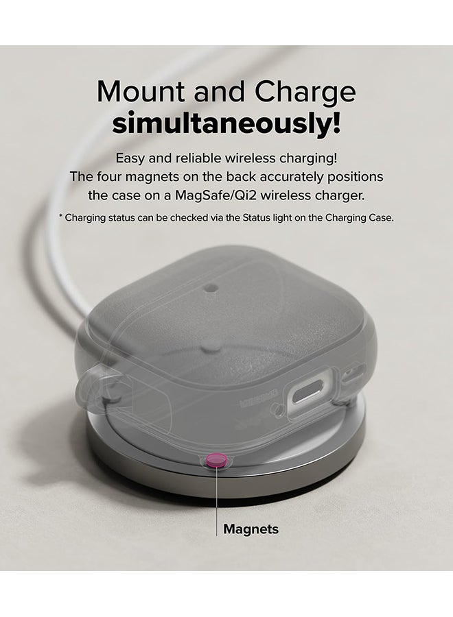 Onyx Magnetic for AirPods 4 Case, Firm Grip Shockproof Heavy Duty Durable Cover Compatible with Magsafe Charger for AirPods 4th Generation- Black