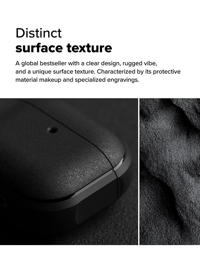 Onyx Magnetic for AirPods 4 Case, Firm Grip Shockproof Heavy Duty Durable Cover Compatible with Magsafe Charger for AirPods 4th Generation- Black