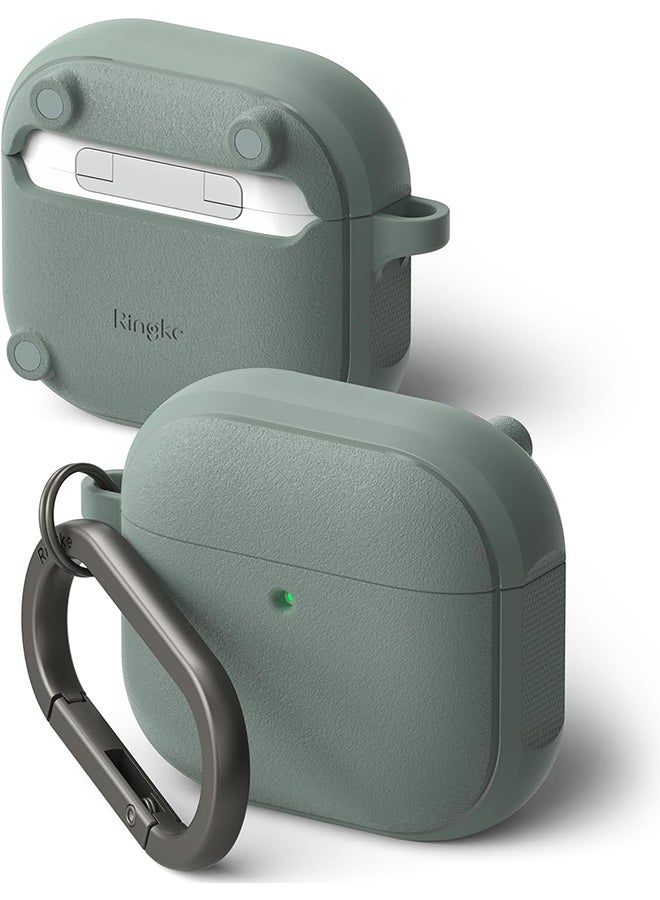 Onyx Magnetic for AirPods 4 Case, Firm Grip Shockproof Heavy Duty Durable Cover Compatible with Magsafe Charger for AirPods 4th Generation- Sage Green