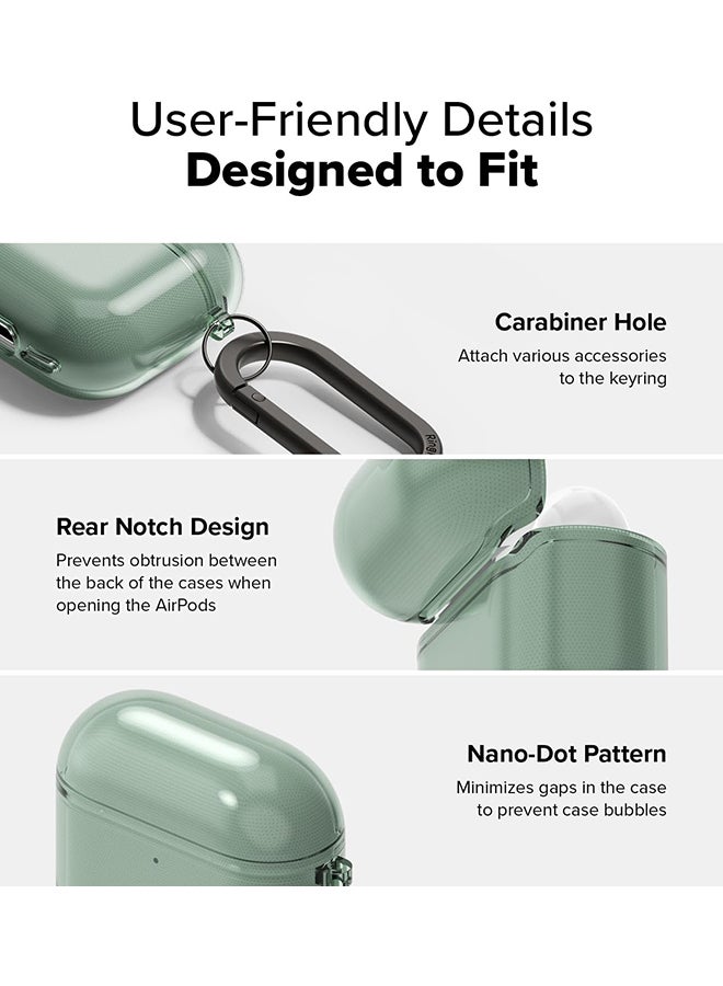 Air Case for AirPods 4 Case, Sparkle Bling Minimalistic Sleek Lightweight Flexible Anti-Scratch TPU Cover for AirPods 4th Generation (2024)- Green