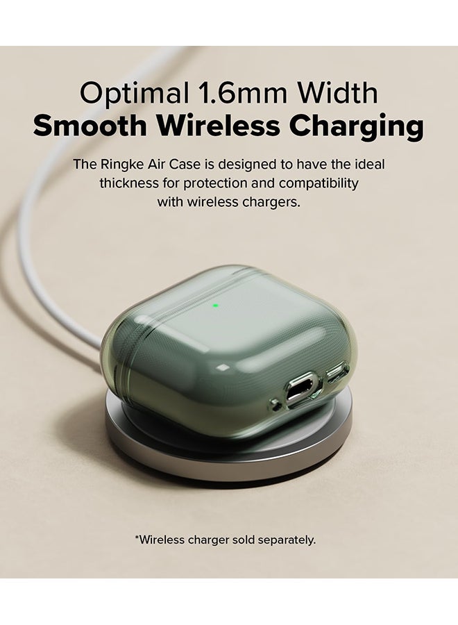 Air Case for AirPods 4 Case, Sparkle Bling Minimalistic Sleek Lightweight Flexible Anti-Scratch TPU Cover for AirPods 4th Generation (2024)- Green