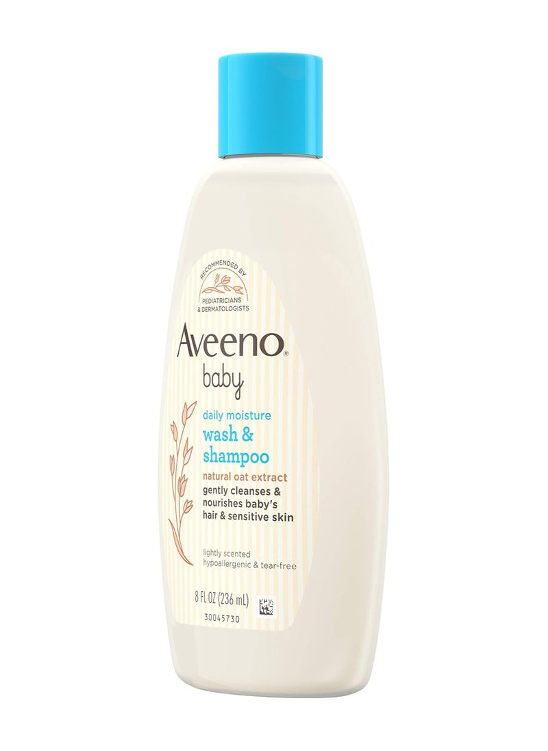 Aveeno Baby Wash & Shampoo for Hair & Body, Tear-Free, Fresh, 8 Oz