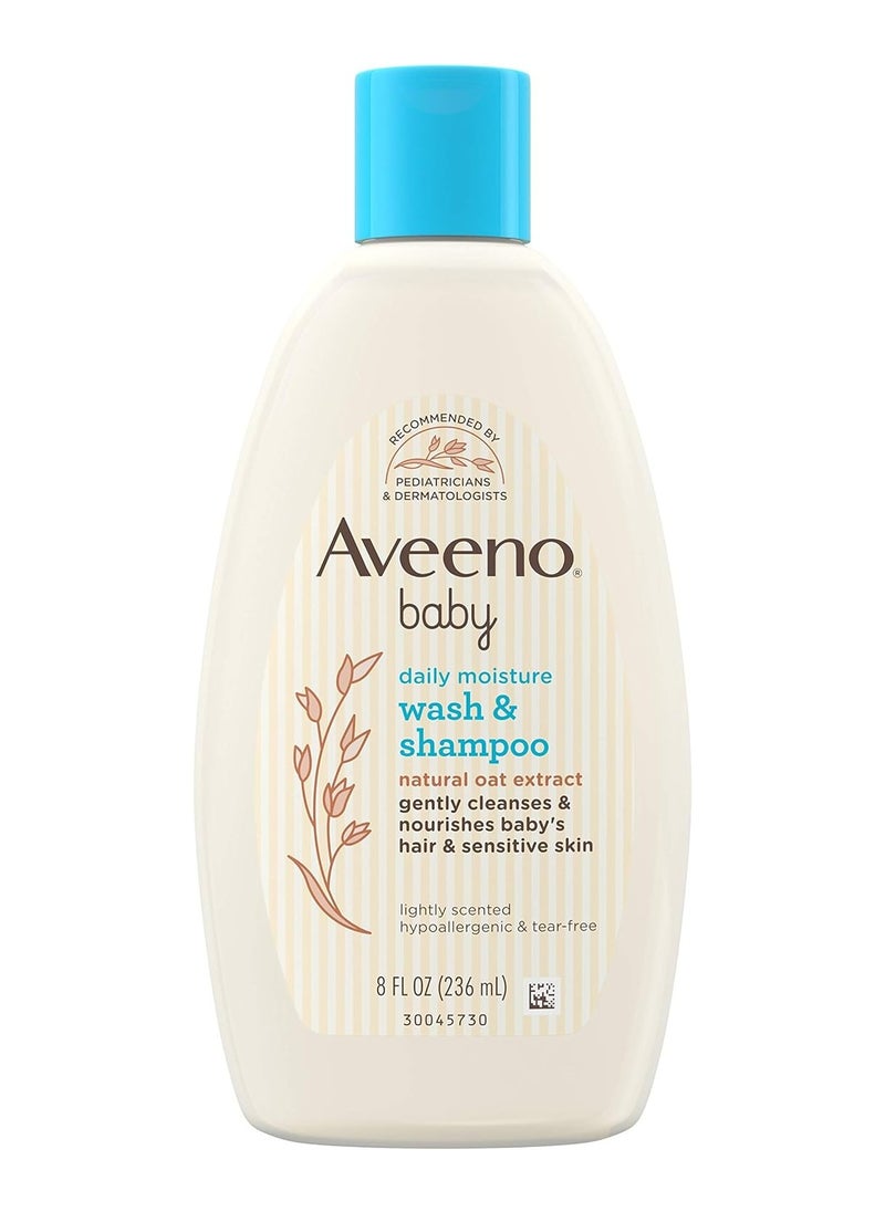 Aveeno Baby Wash & Shampoo for Hair & Body, Tear-Free, Fresh, 8 Oz