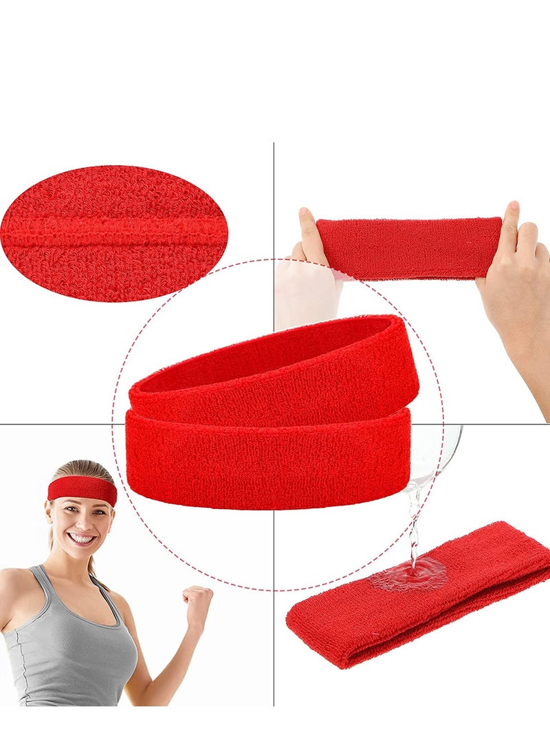 12 PCS Sports Basketball HeadbandSweatband Head Sweat BandBrace Outdoor, Fashionable   Thin   Soft, Cotton Stretchy Headbands,  for Yoga Dance Exercise Fitness's Headbands Mixed Colors