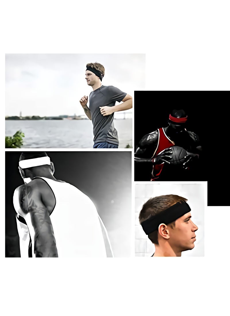 12 PCS Sports Basketball HeadbandSweatband Head Sweat BandBrace Outdoor, Fashionable   Thin   Soft, Cotton Stretchy Headbands,  for Yoga Dance Exercise Fitness's Headbands Mixed Colors