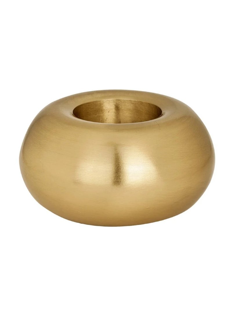 Jellicoe Gold Aluminum Candle Holder - Elegant and Stylish, 5 cm Height, 9.5 cm Diameter