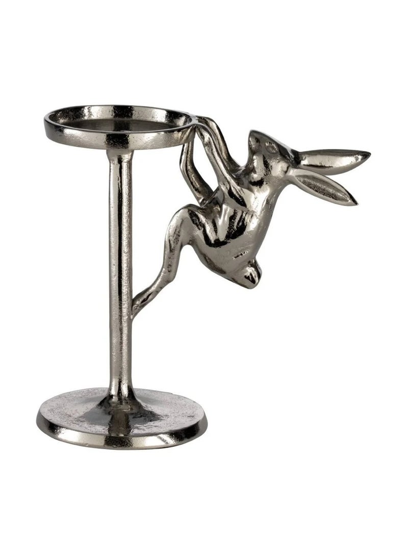 Lonkintsy Candle Holder - Nickel Aluminum, 19 cm Height