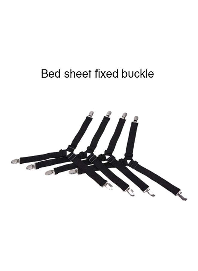 Adjustable Bed Sheet Fastener Combination Black/Silver