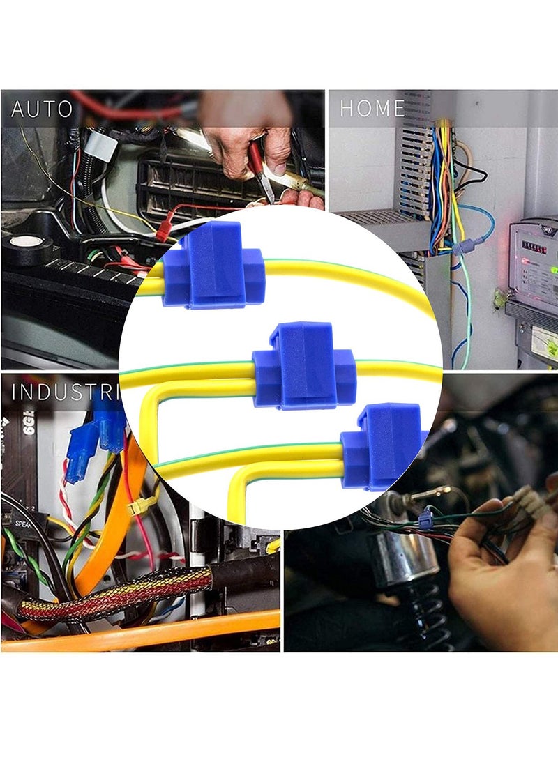 Splice Wire Connectors of Solderless Quick and Household Tools Durable, 100 PCS Red 22 Through 18 Gauge,100 PCS Blue 16 Through 14 Gauge,100 PCS Yellow 12 Through 10 Gauge 300 PCS
