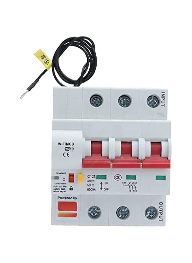 3P Miniature Circuit Breaker, Power Meter Switch, Smart Remote Switch, Low Voltage DIN Rail Mount, Leakage Switch, AC 400V 125A (125A)