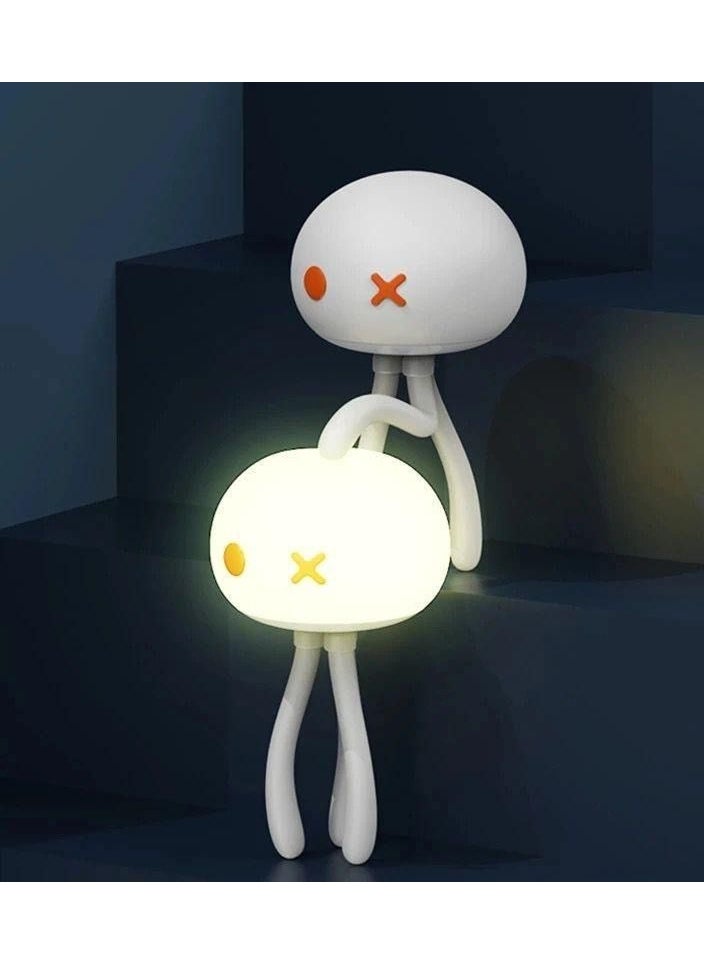 LED Night Lamp Creative Cute Jellyfish Light Baby Kid Bedroom Sleep Eye Care Atmosphere Silicone Night Light Touch Sensor Lights