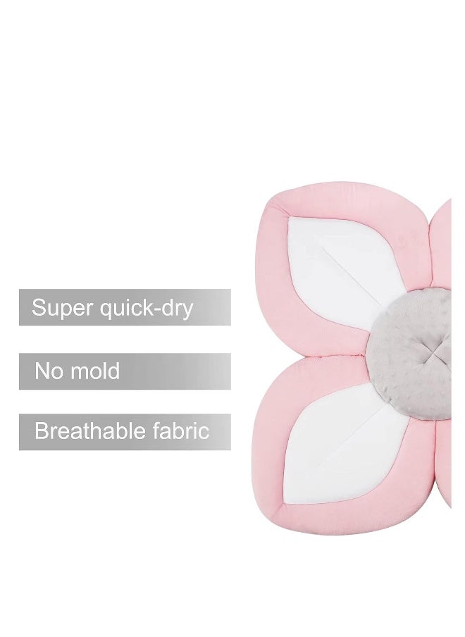 Washer-Safe Flower Baby Bath Seat  0 to 6 Months - Pink