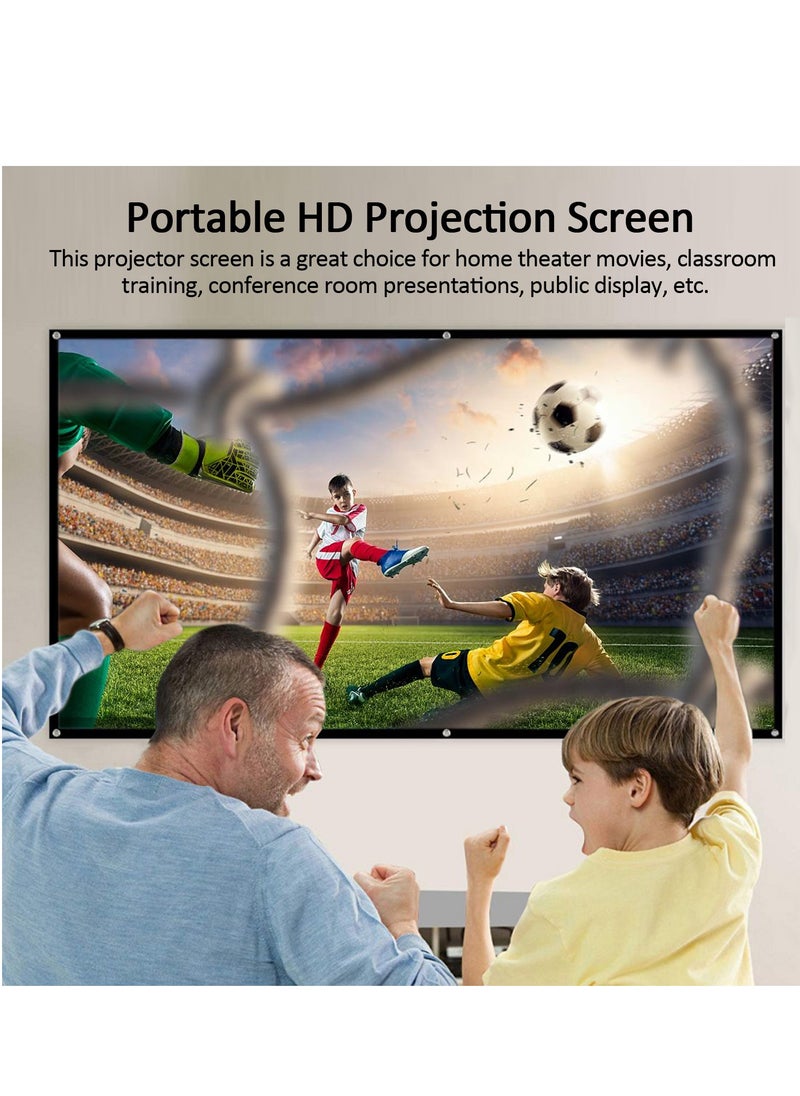 Foldable Projector Screen, Portable HD Projection Screen, for Home Theater Office Movies Indoors Outdoors