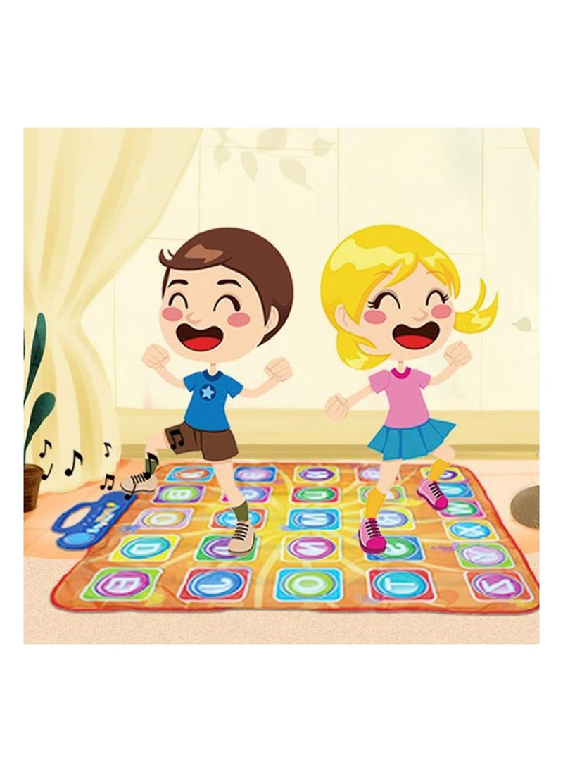 Kids Music Dance Mat Electronic Floor Dancing Challenge Play Mat Alphabet Number Dance Playmat