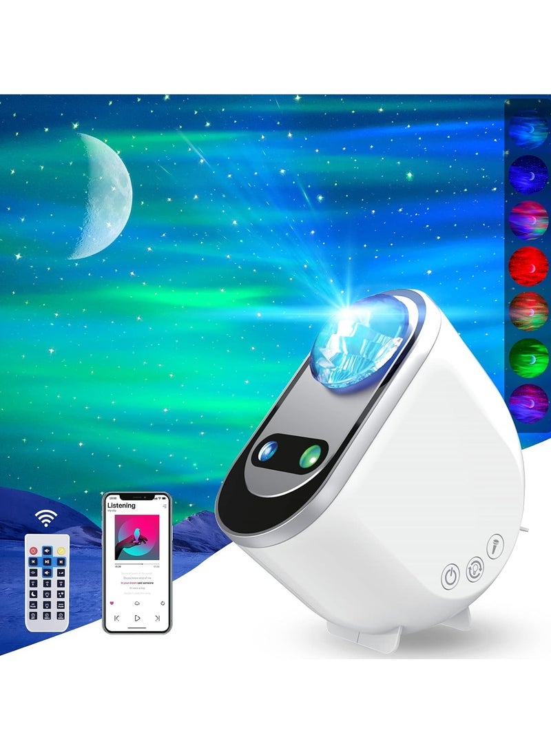 Galaxy Aurora Projector – 3-in-1 LED Northern Lights Star Projector with Bluetooth Speaker and White Noise