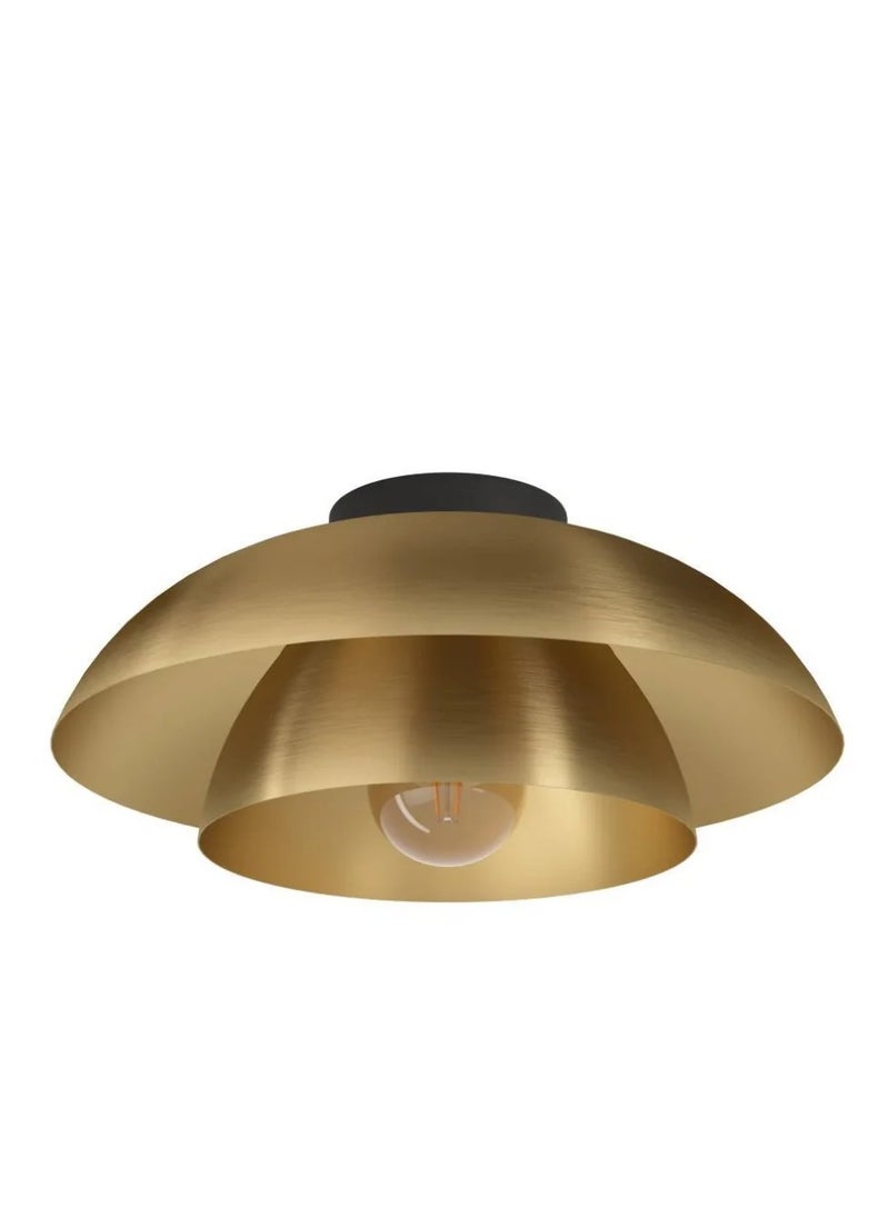 Cenciara Ceiling Light, E27 Socket, 40W Max, Black & Gold Design, Steel Construction