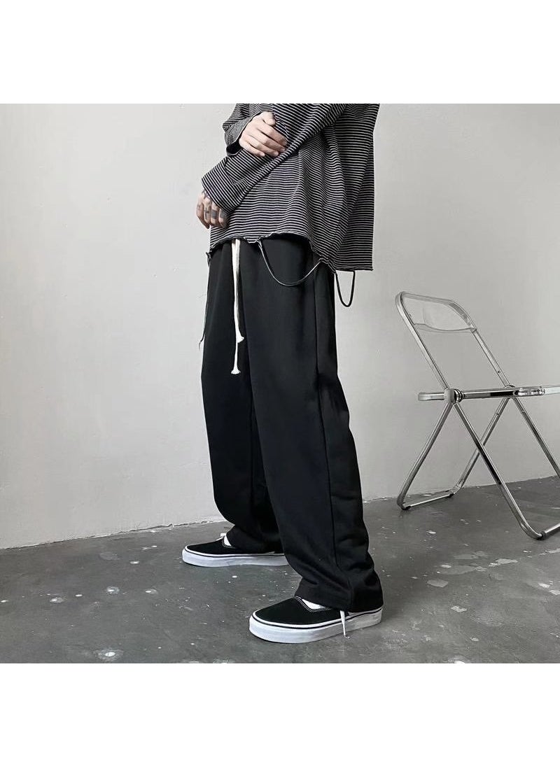 Mens Casual Gray Sweatpants Spring Autumn Black