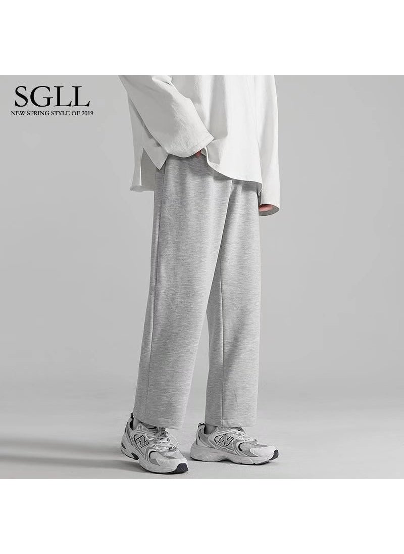 Mens Casual Gray Sweatpants Spring Autumn Grey