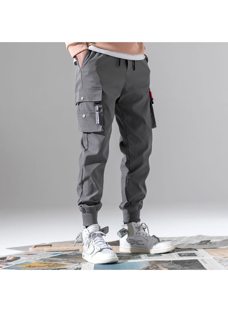 Mens Winter Fleece Casual Jogger Sweatpants Regular Gray