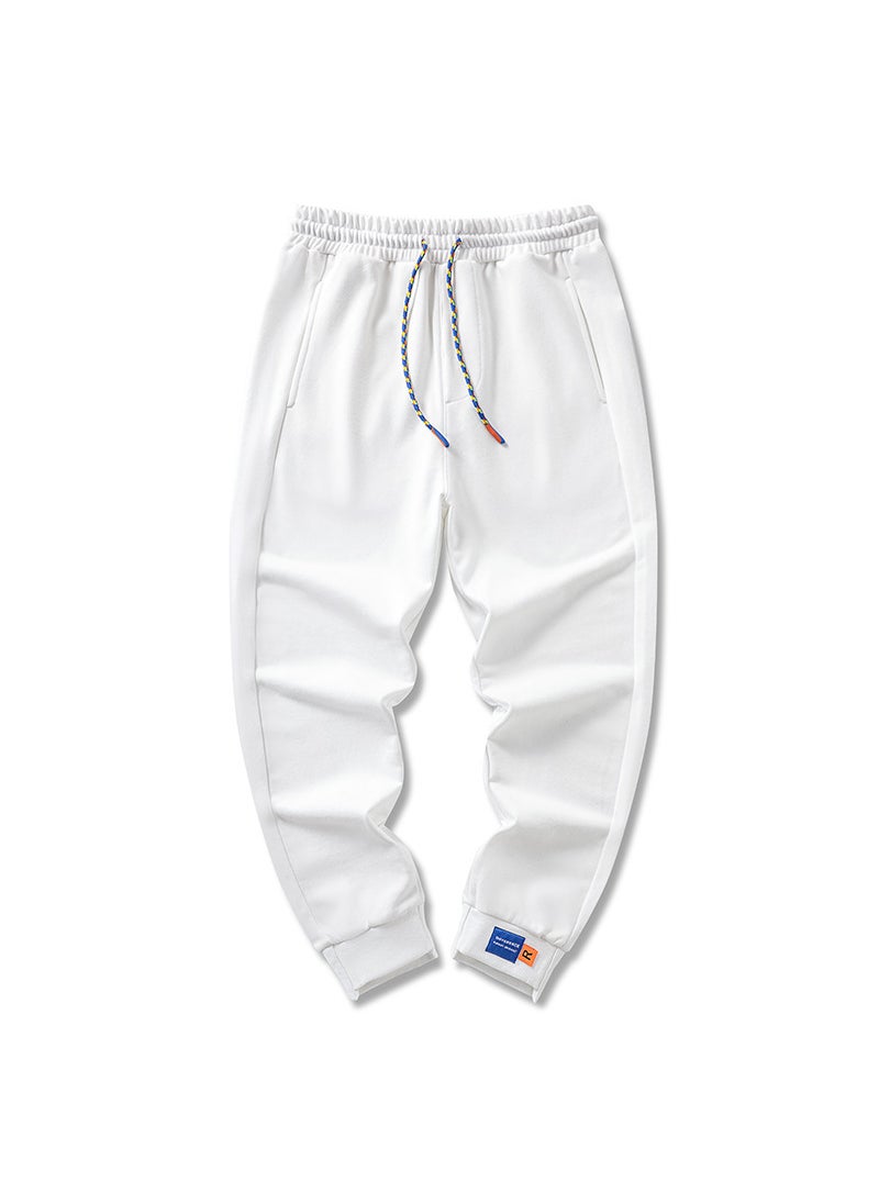 2023 Mens Casual Pants Fashion Loose Joggers White