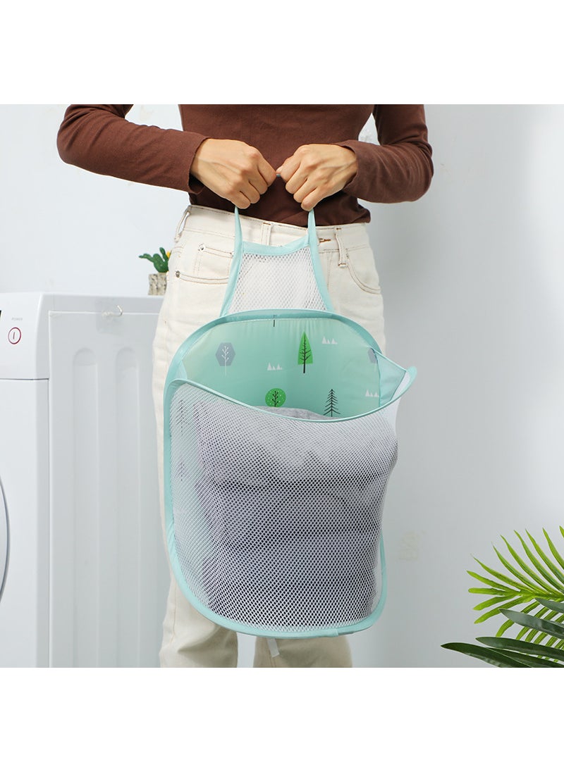 Foldable Wall-Mounted Dirty Clothes Basket Bathroom Dirty Clothes Basket Wall-Mounted Dirty Clothes Storage Artifact Hanging Dirty Clothes Basket