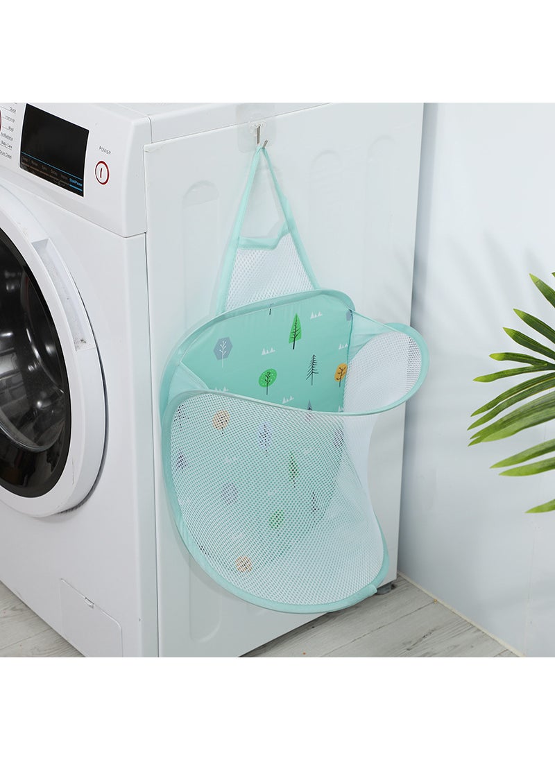 Foldable Wall-Mounted Dirty Clothes Basket Bathroom Dirty Clothes Basket Wall-Mounted Dirty Clothes Storage Artifact Hanging Dirty Clothes Basket