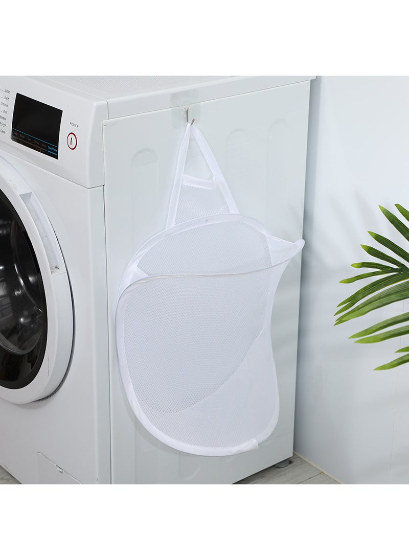 Foldable Wall-Mounted Dirty Clothes Basket Bathroom Dirty Clothes Basket Wall-Mounted Dirty Clothes Storage Artifact Hanging Dirty Clothes Basket