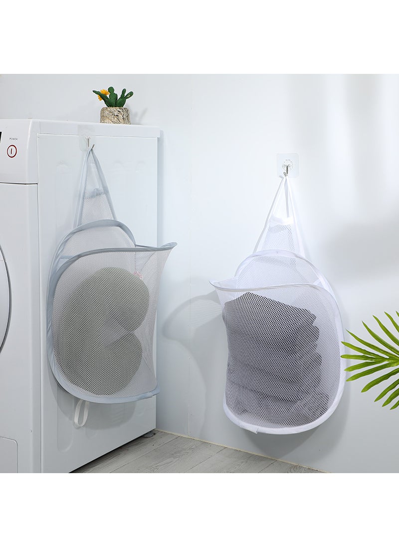 Foldable Wall-Mounted Dirty Clothes Basket Bathroom Dirty Clothes Basket Wall-Mounted Dirty Clothes Storage Artifact Hanging Dirty Clothes Basket