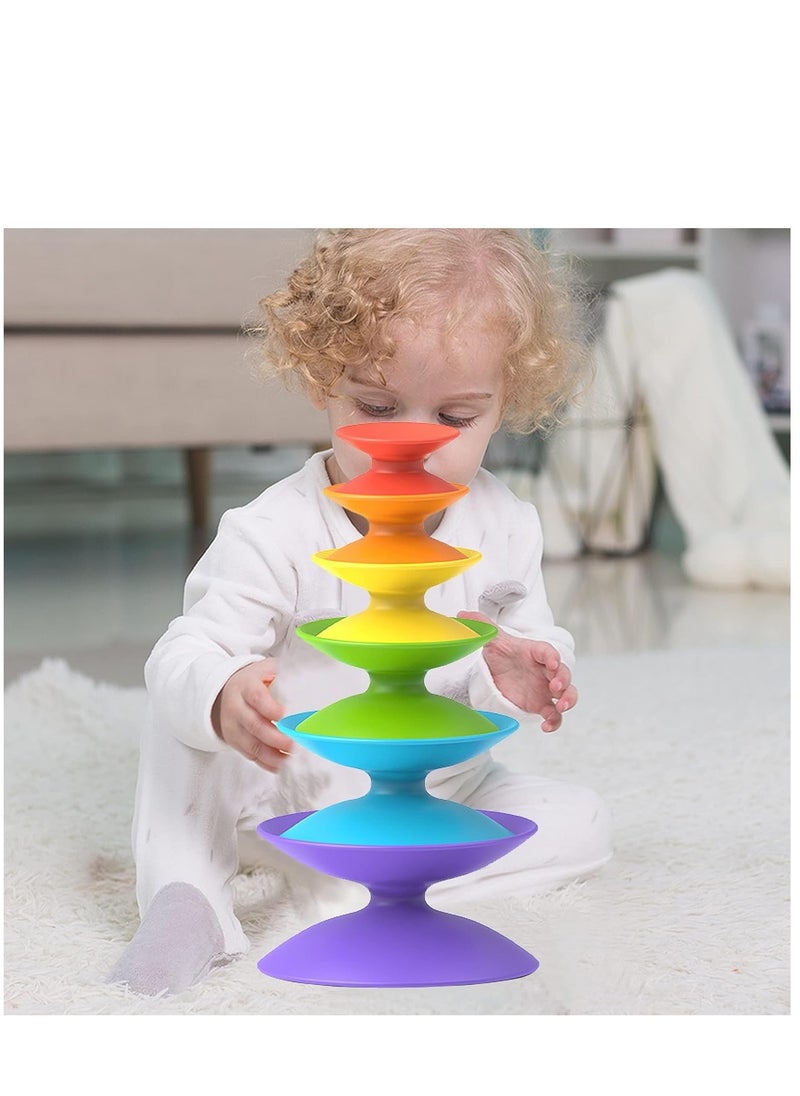 Stacking Toys for Toddlers 1-3 Educational Spinning Toys for Toddlers 1-3, Autism Sensory Toys Montessori Baby Stacking Toys