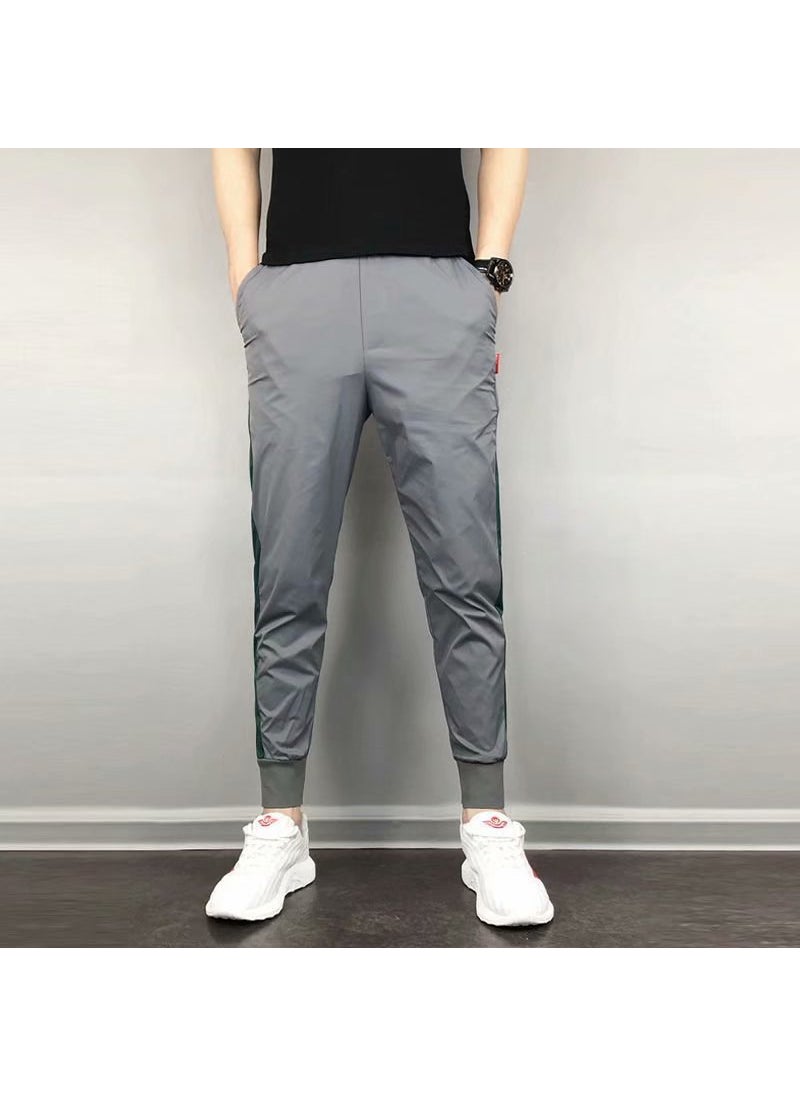 2023 Spring Mens Slim Joggers Korean Style Black