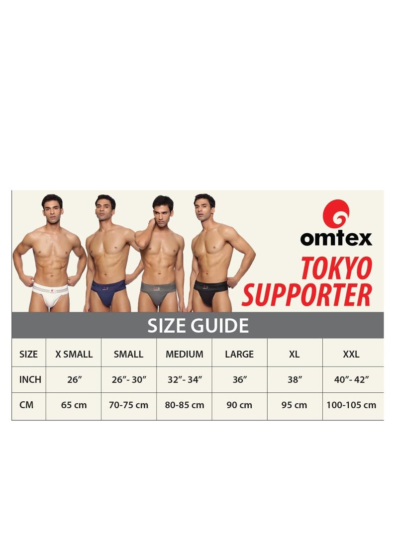 omtex Tokyo Cotton Supporter Back Covered for Men