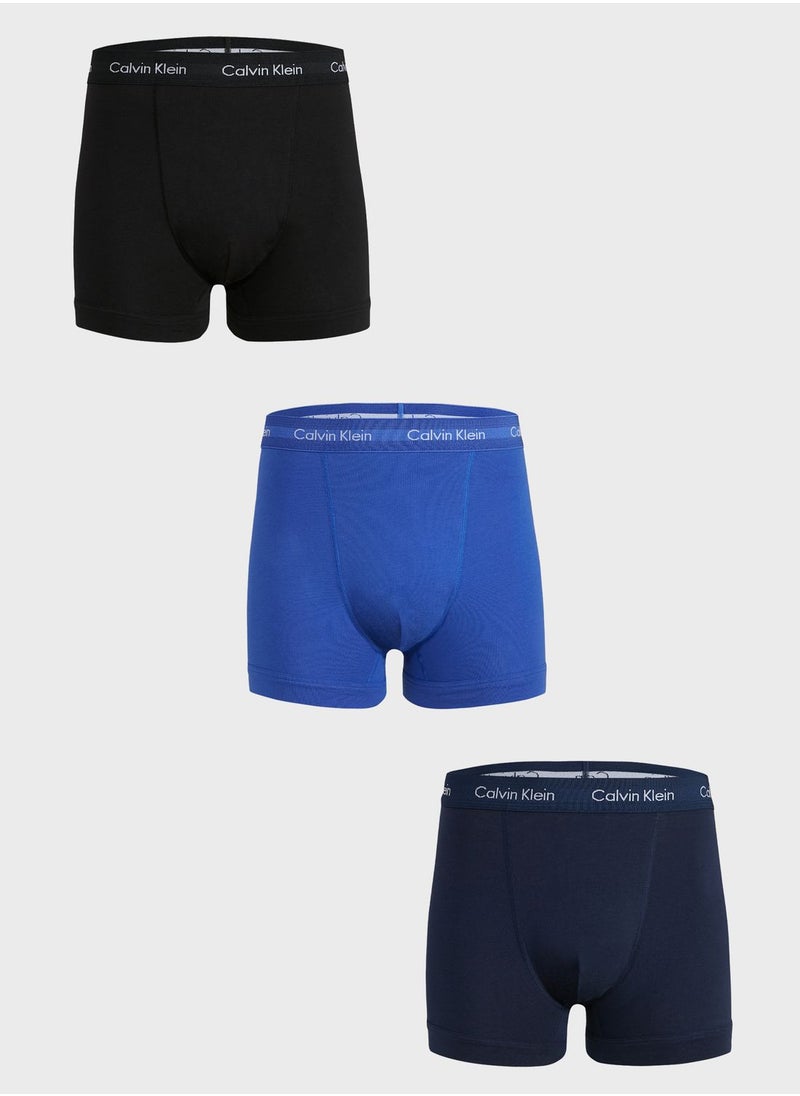 3 Pack Logo Band Trunks