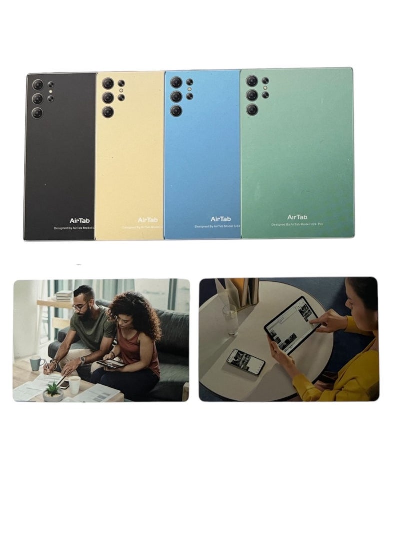 10.1 -Inch Smart Tablet U24 PRO Android 13 Tablet With 1TB Storage and 16GB RAM Quad Core Wi-Fi LTE Dual Sim with Touch Pen and Keyboard - Green