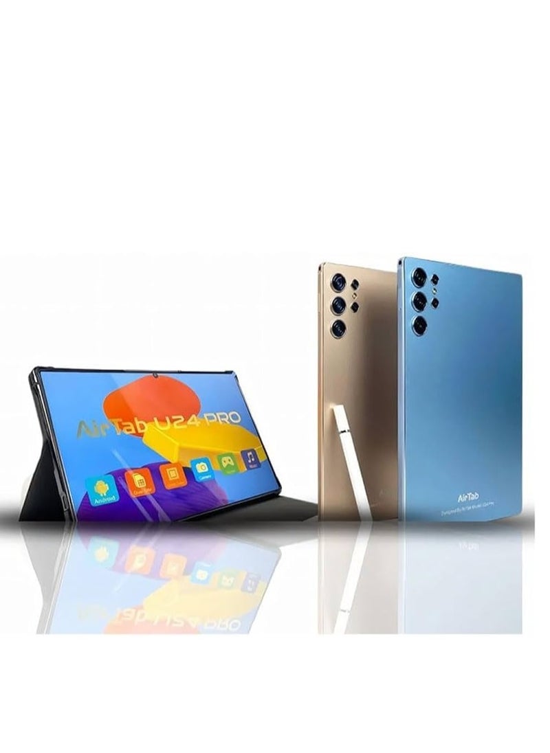 10.1 -Inch Smart Tablet U24 PRO Android 13 Tablet With 1TB Storage and 16GB RAM Quad Core Wi-Fi LTE Dual Sim with Touch Pen and Keyboard - Green