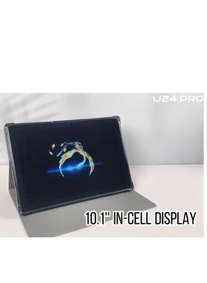 10.1 -Inch Smart Tablet U24 PRO Android 13 Tablet With 1TB Storage and 16GB RAM Quad Core Wi-Fi LTE Dual Sim with Touch Pen and Keyboard - GOLD