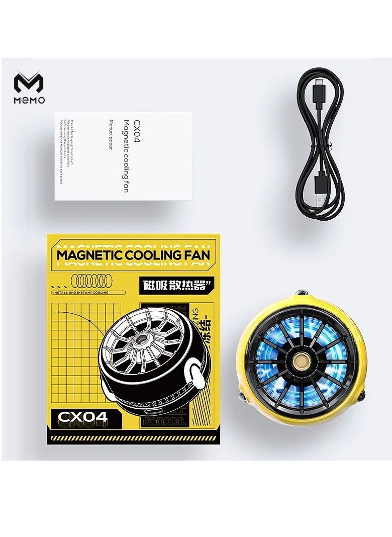 MEMO CX04 Magnetic Cooling Fan Phone Radiator Phone Cooling Fan Case Cold Wind Handle Fan for PUBG Phone Cooler Phone Cooling Fan Case