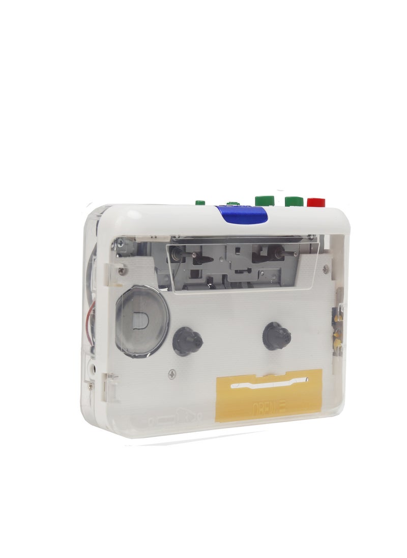 Classic tape player full transparent shell tape to MP3 type-c interface Walkman cassette player Transparent