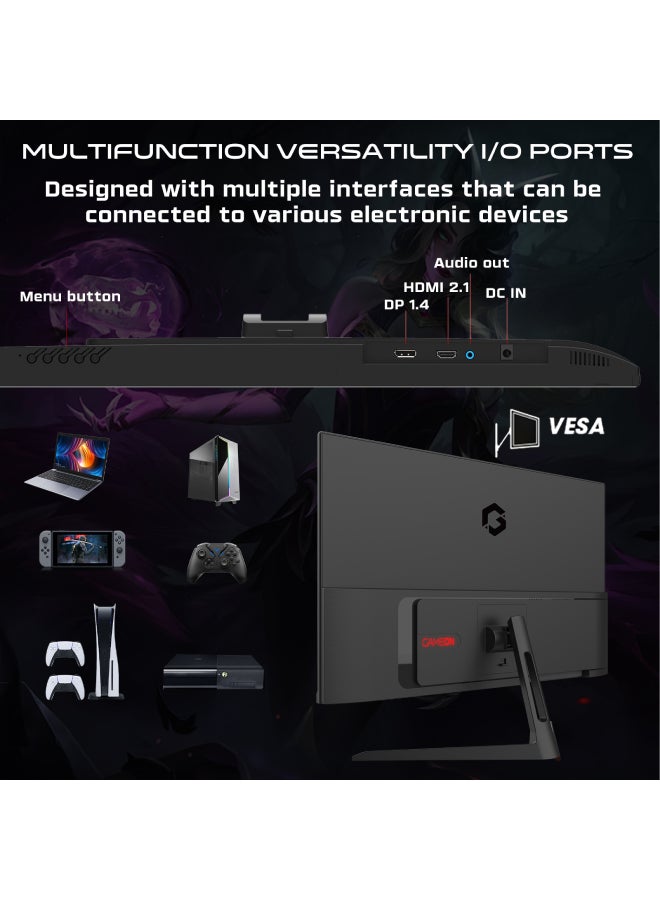 GOPS27180VA 27 inches, FHD (1920x1080) 180Hz, 0.5 ms, HDR, HDMI 2.0 Gaming Monitor - Adaptive Sync And G-Sync Compatible Fast VA Sleek Design Black