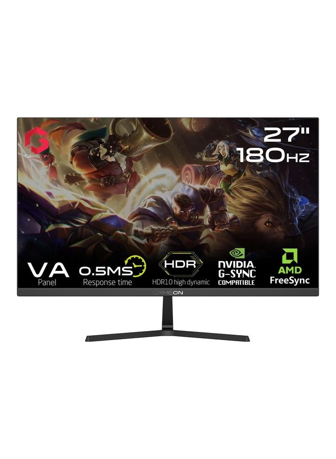 GOPS27180VA 27 inches, FHD (1920x1080) 180Hz, 0.5 ms, HDR, HDMI 2.0 Gaming Monitor - Adaptive Sync And G-Sync Compatible Fast VA Sleek Design Black