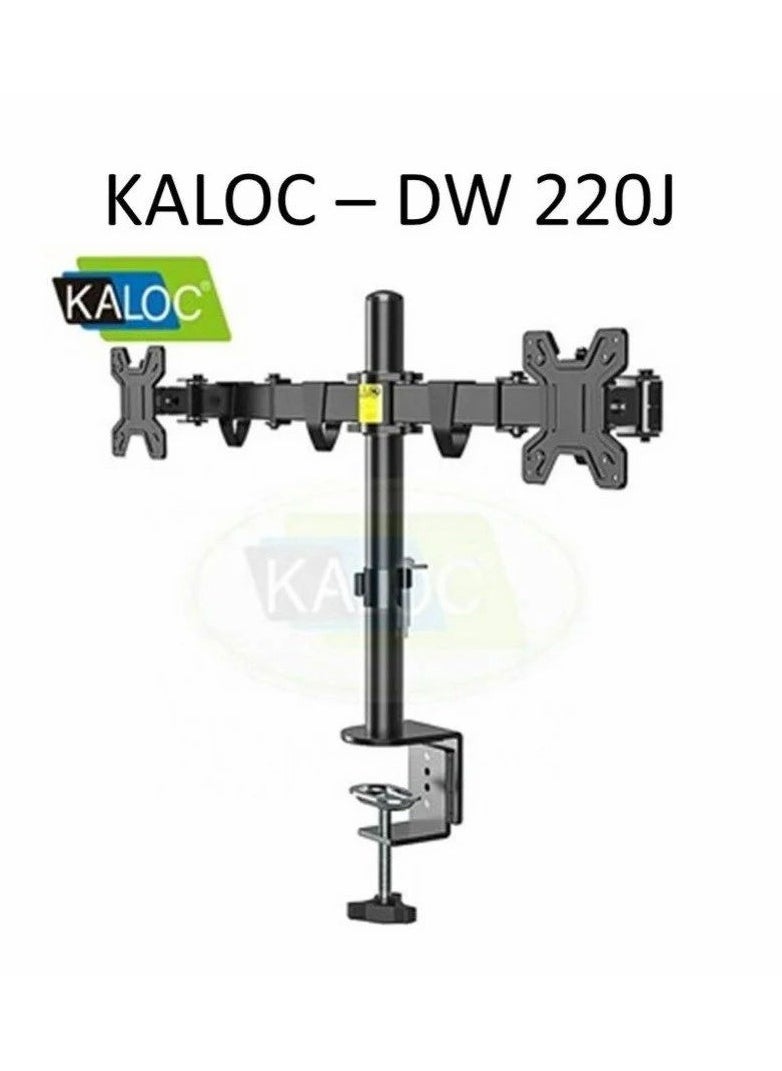 Kaloc KLC-DW220-J Dual Monitor Desk Mount Stand up to 27-Inches